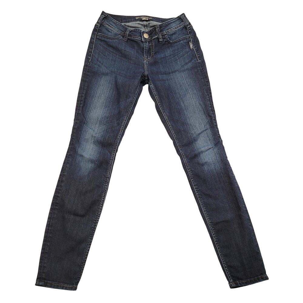Silver Jeans Women's W27 L29 Dark Blue Low Rise Suki Jegging Skinny Denim Ankle